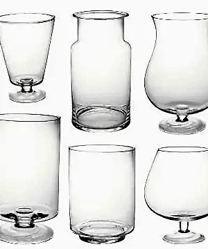 Cheap Price Big & Small Flower Clear Glass Vase Online Delivery