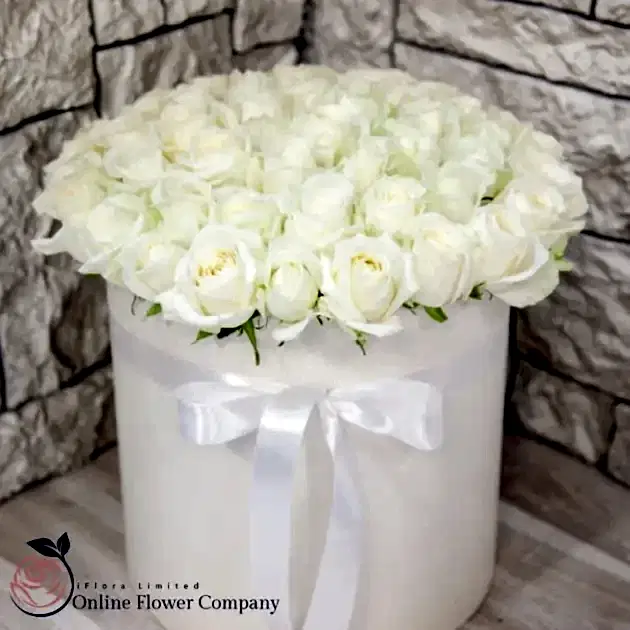 White Roses in a Box