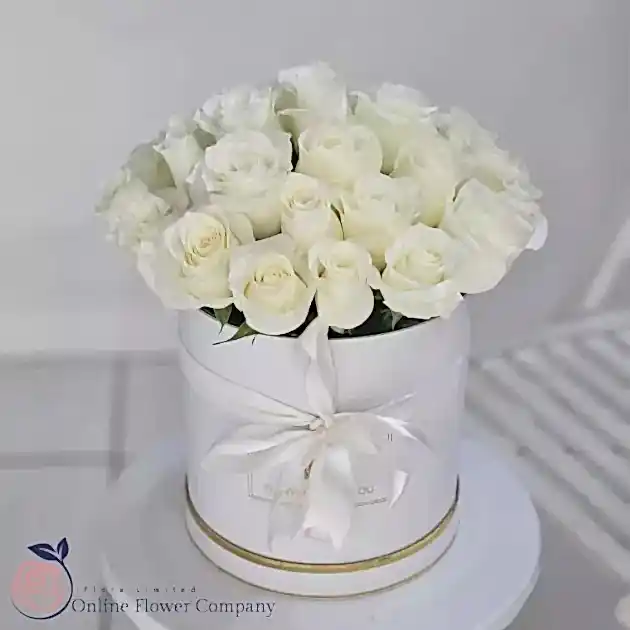 White Roses in a Box