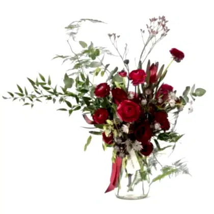 Red Roses, Ranunculus Premium Bouquet