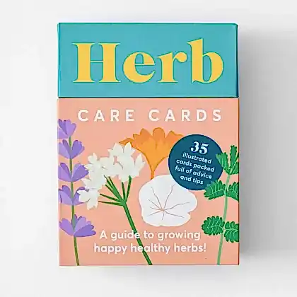 Illustrated Herb Care Cards for Growing Herbs Indoors