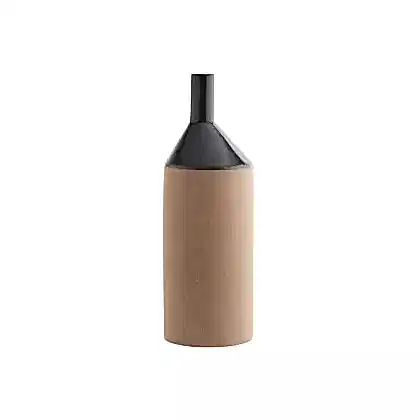 Madam Stoltz Asymmetric Stoneware Bottle Vase