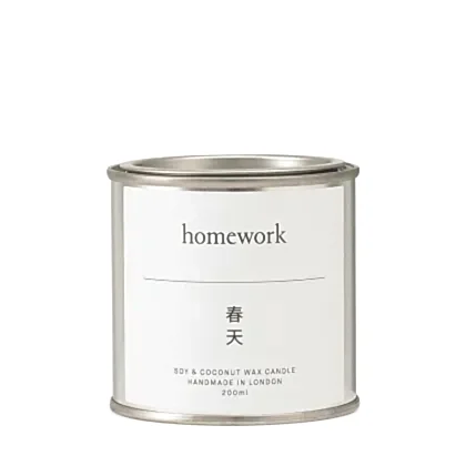 Homework Spring Scented Soy Coconut Candle