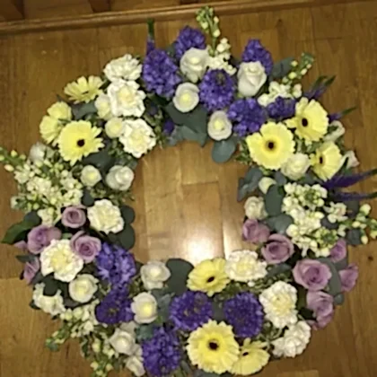 Clusters 16 - 18 inch Funeral Wreath | Clusters Floral Wreath | Online Flower Company