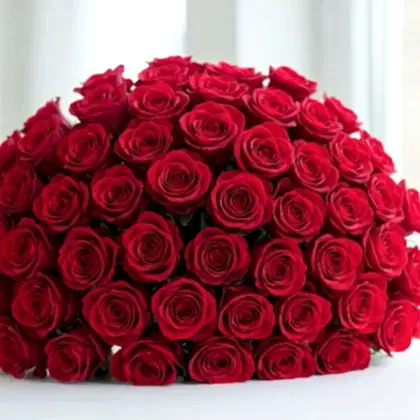 100 Red Rose Flowers for International Women's Day - Next Day UK Delivery