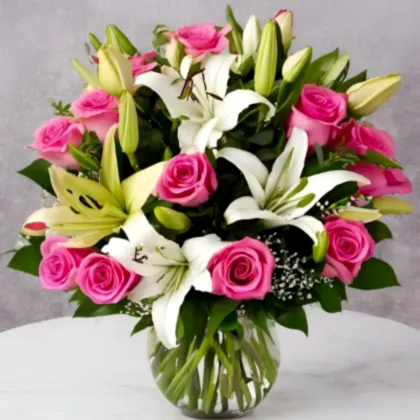 White and Purple Bouquet Special Offer - Shop Now for 10% Off