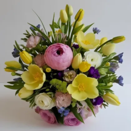 Easter Yellow Tulip Bouquet Delivery - Sunshine Bloom for Easter Celebrations