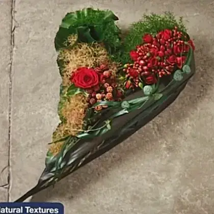 Natural Textures Funeral Heart