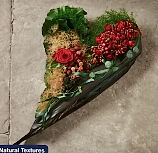 Natural Textures Funeral Heart
