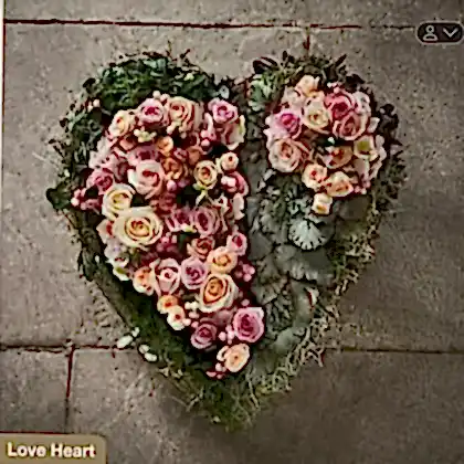 Love Heart Funeral Flowers