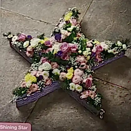 Shining Star Funeral Wreath